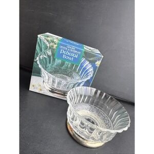 Vintage Genuine Crystal & Silverplate Pedestal Bowl by Fairfield